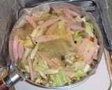 ギョニソと野菜のかき玉煮込みうどん作り方4写真