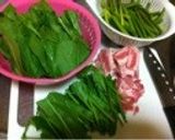 豚バラとほうれん草のピリ辛炒め作り方2写真