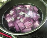 乳、卵なし。紫芋でスイートポテト作り方1写真