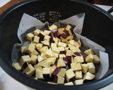 さつま芋のお赤飯　～炊飯器で～作り方4写真