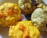 Wかぼちゃの蒸しパン♪レンジでも作り方6写真