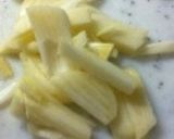 四角豆◇とぶた肉のニンニク炒め作り方1写真