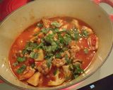 れんこんと鶏肉のトマト煮込み作り方4写真