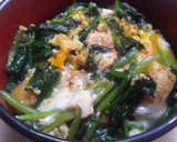 〜お揚げ丼〜ほうれん草と油あげの卵とじ作り方8写真