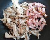 簡単夕飯・昼食！ワンパン舞茸ベーコン和風パスタ作り方3写真