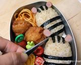キャラ弁☆秋に俵おにぎりのリスくん♪作り方4写真