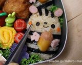キャラ弁☆秋に俵おにぎりのリスくん♪作り方9写真