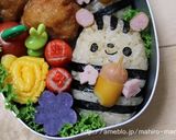 キャラ弁☆秋に俵おにぎりのリスくん♪作り方8写真