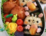 キャラ弁☆秋に俵おにぎりのリスくん♪作り方10写真
