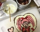 キュアメロディ♪誕生日ケーキに♡作り方5写真