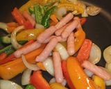 パプリカとポークビッツのスパイシー炒め作り方4写真