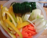 野菜たっぷりエビとホタテのカレー作り方1写真