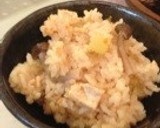さつまいもとキノコの炊き込みご飯作り方5写真