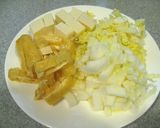 白菜と豆腐のお味噌汁作り方1写真