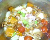 白玉と野菜のコンソメ風味なめこ汁作り方9写真