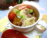 白玉と野菜のコンソメ風味なめこ汁作り方10写真