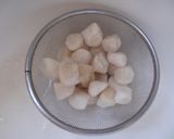 ブロッコリーの茎と冷凍貝柱のチャーハン作り方1写真