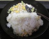 ブロッコリーの茎と冷凍貝柱のチャーハン作り方5写真