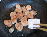 サイコロ豚の万能ねぎ味噌焼き♪作り方7写真