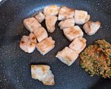 サイコロ豚の万能ねぎ味噌焼き♪作り方8写真