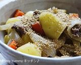 時短みそ風味の肉じゃが♥すりごまのっけ♪作り方4写真
