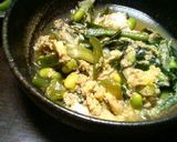 プレ農家めし◆にらと枝豆のたまごとじ作り方4写真