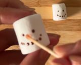 雪だるまに変身　バゲットで雪見トースト作り方3写真