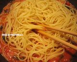 海老とほうれん草のトマトクリームパスタ作り方6写真