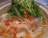 たっぷり野菜❤大根と鶏肉団子のひらひら鍋作り方5写真