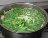 ほっこり♪里芋ベーコンの水菜スープ作り方3写真