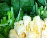 小松菜と揚げの煮浸し・田舎風煮干しだし作り方1写真
