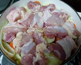 ヘルシー！鶏もも肉と野菜の重ね蒸し作り方6写真