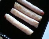 カニカマと餃子の皮のクルクル巻き作り方3写真