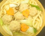 挽肉団子入り煮込みうどん（醤油味）作り方10写真