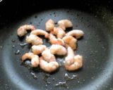 体菜（タイナ）とえびの塩炒め作り方2写真