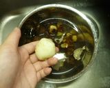 里芋の鶏ひき肉塩昆布あんかけ作り方1写真