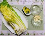 簡単夕飯！豚バラ白菜大蒜レンジ蒸し料理作り方1写真