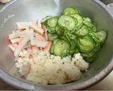 おからとカニカマ、きゅうりのサラダ作り方1写真