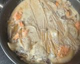 🌟【ワンパン】鮭ときのこの豆乳パスタ＊作り方3写真