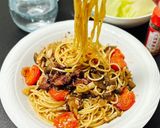 濃厚!ホタルイカとチョウザメスープのスパゲッティ作り方10写真