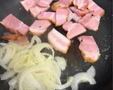 かぼちゃと厚切りベーコンのクリーム煮作り方3写真