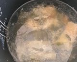 サラダチキンリメイク♡スープパスタ作り方1写真