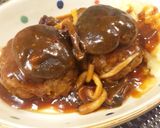 簡単　煮込みきのこハンバーグ作り方5写真