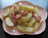 ベーコンの脂で揚げ焼きガーリックポテト作り方8写真
