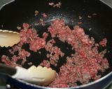 肉味噌の和風クリームパスタ作り方1写真