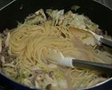 肉味噌の和風クリームパスタ作り方4写真