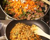 ネギたっぷり♬肉味噌混ぜご飯作り方5写真
