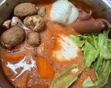 豆乳とトマト・餃子具沢山の鍋作り方3写真