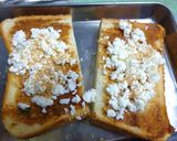 南瓜とトマトとブロッコリーの味噌トースト作り方4写真