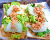 セロリ＆じゃが芋のトースト　味噌風味作り方4写真